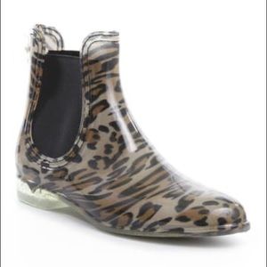 Leopard Print Rain Boots